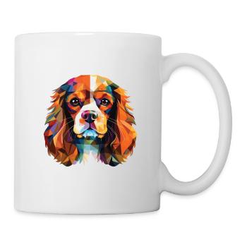 Cavalier King Charles Spaniel chien race aquarelle - Mug blanc - blanc - Droite