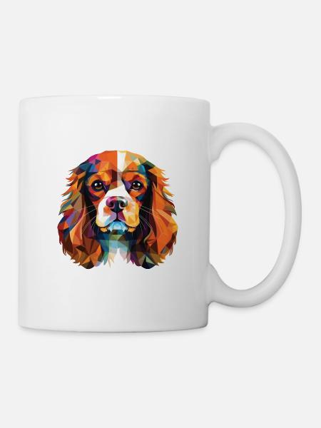 Cavalier King Charles Spaniel Hunderasse Aquarell - Tasse - Weiß