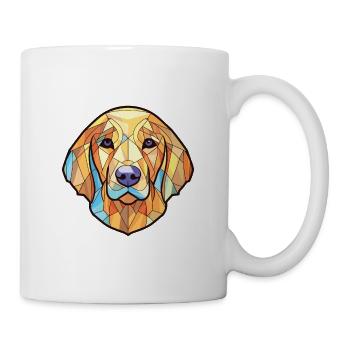 Golden Retriever Dog Breed Watercolor Illustration - Mug - white - Right