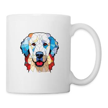 Illustration à l’aquarelle de race de chien Kuvasz hongrois - Mug blanc - blanc - Droite