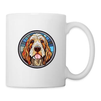 Spinone Italiano Hunderasse Aquarell Illustration - Tasse - Weiß - Rechts