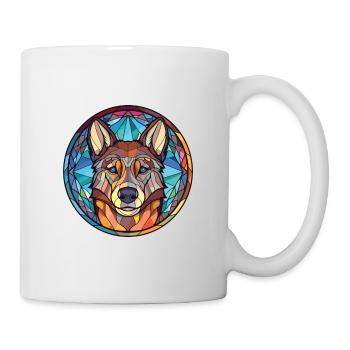 Tamaskan Dog Breed Watercolor Glass Illustration - Mug - white - Right