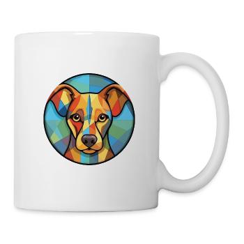 Volpino Italiano Hunderasse Aquarell Illustration - Tasse - Weiß - Rechts