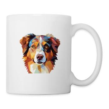Berger Australien Assis Chien Race Aquarelle - Mug blanc - blanc - Droite