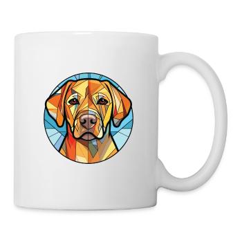 Labrador Retriever Hund Rasse buntes Aquarell - Tasse - Weiß - Rechts