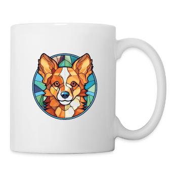 Spitz chien race coloré aquarelle Illustration - Mug blanc - blanc - Droite
