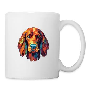 Setter irlandais race chien aquarelle Illustration - Mug blanc - blanc - Droite