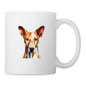 Ibizan Hound Dog Breed Watercolor Illustration - Mug - white - Right