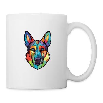 Hokkaido Dog Breed Watercolor Glass Illustration - Mug - white - Right