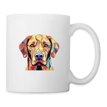 Labrador Retriever Hund Rasse buntes Aquarell - Tasse - Weiß - Rechts