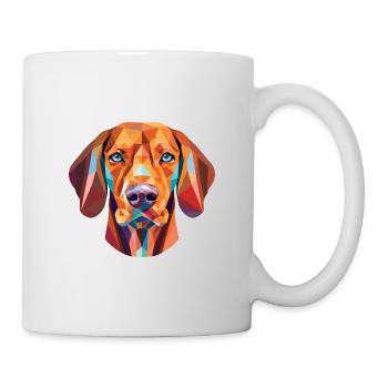 Illustration à l’aquarelle de race de chien hongrois Vizsla - Mug blanc - blanc - Droite