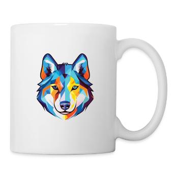 Siberian Husky Hunderasse Aquarell Illustration - Tasse - Weiß - Rechts