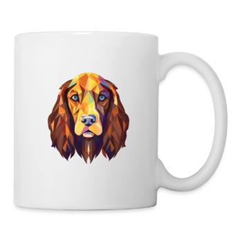 Russische Spaniel-Hunderasse Aquarell-Illustration - Tasse - Weiß - Rechts