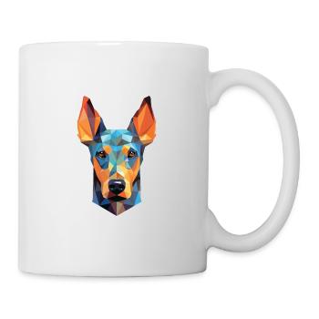 Doberman chien race aquarelle verre Illustration - Mug blanc - blanc - Droite