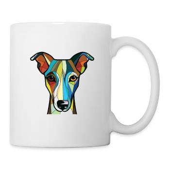 Italienische Windhund-Hunderasse buntes Aquarell - Tasse - Weiß - Rechts