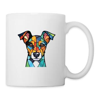 Illustration à l’aquarelle de race de chien Terrier japonais - Mug blanc - blanc - Droite