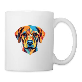 Leopard Cur Hunderasse Aquarell Illustration - Tasse - Weiß - Rechts