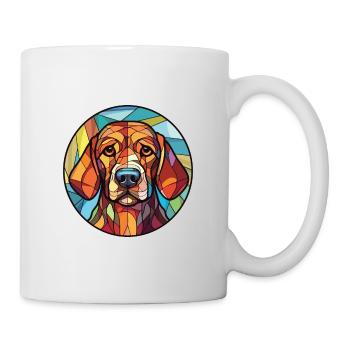 Magyar Agar Dog Breed Watercolor Illustration - Mug - white - Right