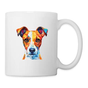 Jack Russel Terrier Hunderasse buntes Aquarell - Tasse - Weiß - Rechts