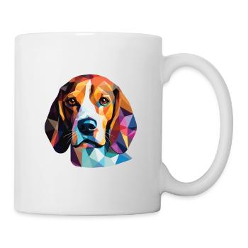 Kerry Beagle Dog Breed Watercolor Illustration - Mug - white - Right