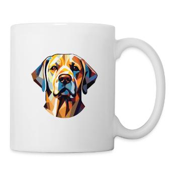 Labrador Hunderasse Aquarell Glas Illustration - Tasse - Weiß - Rechts