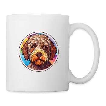 Lagotto Romagnolo Water Dog Breed Watercolor Glass - Mug - white - Right