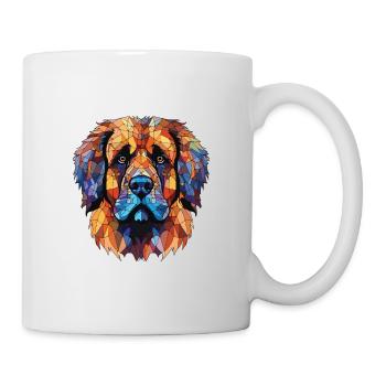 Leonberger Dog Breed Watercolor Glass Illustration - Mug - white - Right