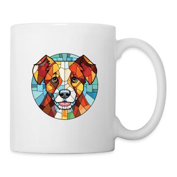 Italienische Volpino-Hunderasse Aquarell-Illustration - Tasse - Weiß - Rechts