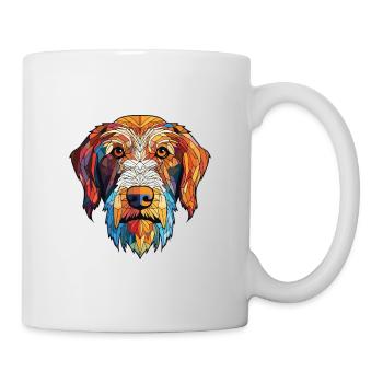Istrie chien à poil dur chien race aquarelle - Mug blanc - blanc - Droite