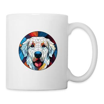 Kuvasz chien race coloré aquarelle illustration - Mug blanc - blanc - Droite