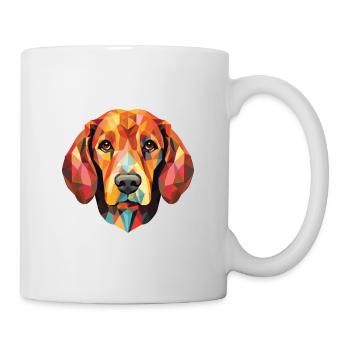 Illustration à l’aquarelle de race de chien de chasse polonais - Mug blanc - blanc - Droite