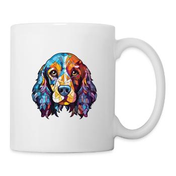 Russische Spaniel-Hunderasse Aquarell-Illustration - Tasse - Weiß - Rechts