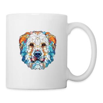 Maremma Sheepdog Dog Breed Watercolor Illustration - Mug - white - Right