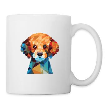 Miniature Poodle Dog Breed Watercolor Illustration - Mug - white - Right