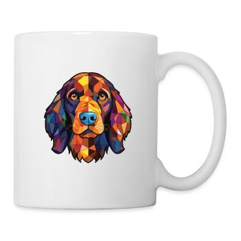 Picardie Spaniel Hunderasse Aquarell Illustration - Tasse - Weiß - Rechts