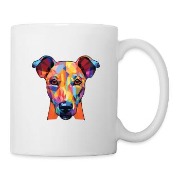 Ratonero Valenciano race de chien aquarelle colorée - Mug blanc - blanc - Droite