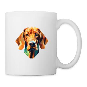 Redbone Coonhound chien race aquarelle colorée - Mug blanc - blanc - Droite