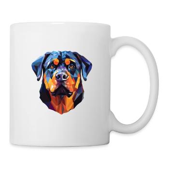 Rottweiler chien race aquarelle verre Illustration - Mug blanc - blanc - Droite