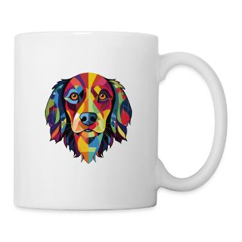 Munsterlander Small Dog Breed Colorful Watercolor - Mug - white - Right