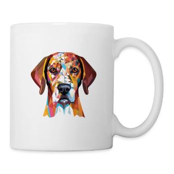 Vieux danois Pointer chien race aquarelle colorée - Mug blanc - blanc - Droite