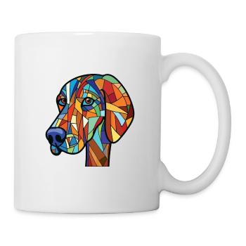 Nouvelle-Zélande Tête Chien Race Aquarelle Colorée - Mug blanc - blanc - Droite