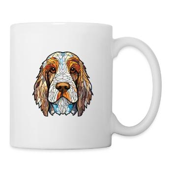 Petit Basset Griffon Vendéen race de chien aquarelle - Mug blanc - blanc - Droite