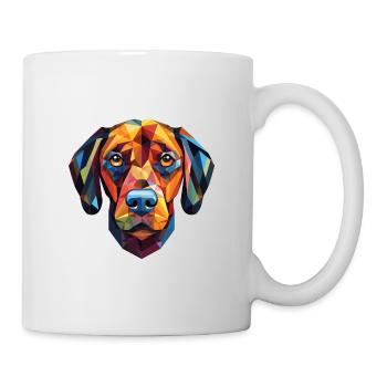 Plott chien race coloré aquarelle illustration - Mug blanc - blanc - Droite