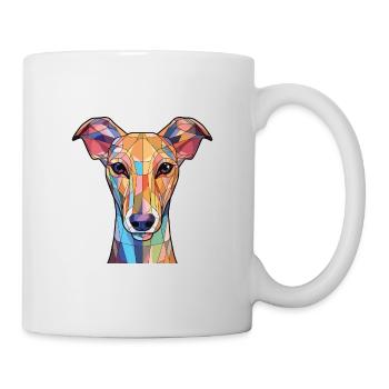 Illustration à l’aquarelle de race de chien lévrier polonais - Mug blanc - blanc - Droite