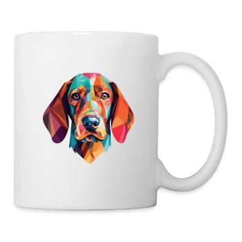 Chien de chasse polonais chien race aquarelle colorée - Mug blanc - blanc - Droite