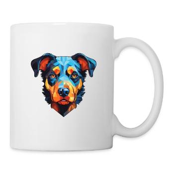 Portuguese Cattle Dog Breed Colorful Watercolor - Mug - white - Right