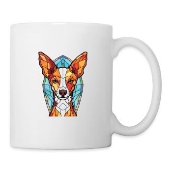Portugiesische Podengo Pequeno Hunderasse Aquarell - Tasse - Weiß - Rechts