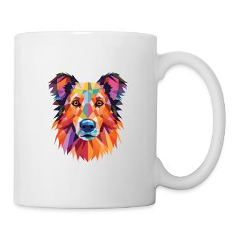 Chien de berger roumain race de chien aquarelle colorée - Mug blanc - blanc - Droite