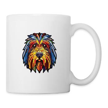 Puli chien race coloré aquarelle illustration - Mug blanc - blanc - Droite