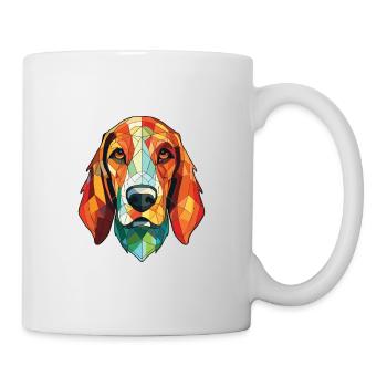 Chien courant russe race chien aquarelle Illustration - Mug blanc - blanc - Droite